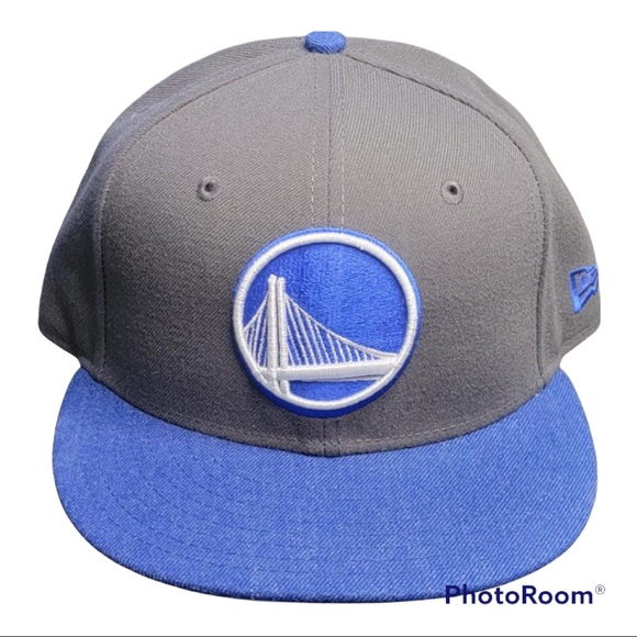 RARE New Era Golden State Warriors 9FIFTY Snapback Cap - Gray/Blue
